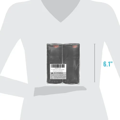 Miniatura 4 de BEIDOU-PAC Bolsas de basura de 2 a 4 galones, 100 unidades a granel, pequeñas bolsas de basura multiusos negras y sin perfume para negocios, hogar