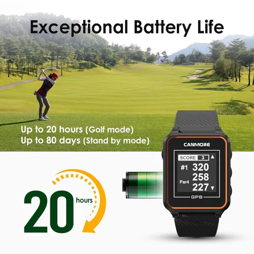Miniatura 2 de CANMORE TW356 - Dispositivo portátil con GPS de golf para hombres y mujeres, más de 41,000 campos precargados actualizados en todo el mundo