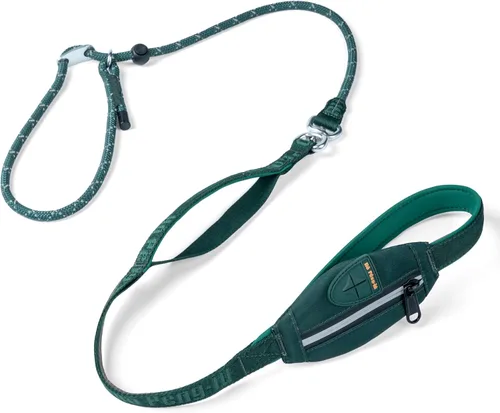 Miniatura 5 de Correa antideslizante para perro, correa y collar de entrenamiento resistente sin tirones con antienredos, mango acolchado e hilo reflectante