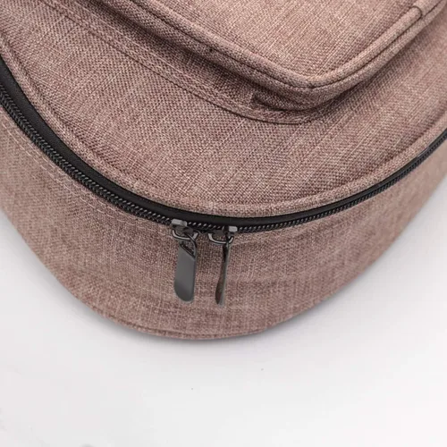 Miniatura 5 de Funda para ukelele simple de lino, esponja de 0.394 in, portátil, impermeable, bolsa para ukeleles, bolsa de concierto Uke con bolsillo de Marrón
