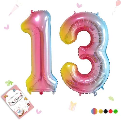 Miniatura 127 de Globos de números de 40 pulgadas del 0 al 9 dorados grandes del número 0, globos digitales para suministros de decoración de celebración de fiesta