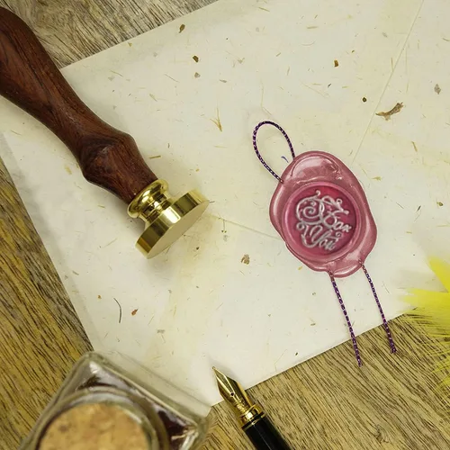 Miniatura 6 de YIPLED Kit de cera de sellado, 310 piezas con cuentas, 2 bolígrafos, calentador, cuchara de sello y velas para sellado de cartas, sobres