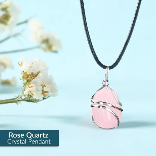 Miniatura 15 de PYOR Collar con colgante curativo de Reiki de cristal, gemas de buena suerte, prosperidad, riqueza, piedras preciosas naturales, collares de buena