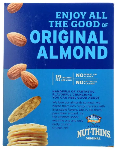 Miniatura 4 de Blue Diamond Nut-Thins Cracker Snacks, almendra, cajas de 4.25 onzas (paquete de 2)