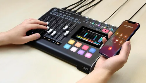 Miniatura 10 de TASCAM Mezclador de transmisión de podcasts Mixcast 4, grabadora e interfaz de audio USB: cuatro entradas de micrófono XLR/TRS, pantalla táctil