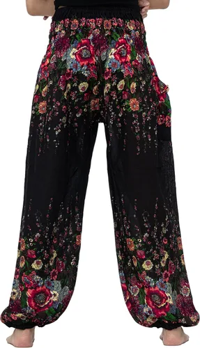 Miniatura 3 de B BANGKOK PANTS Pantalones harem para mujer, ropa bohemia con bolsillos