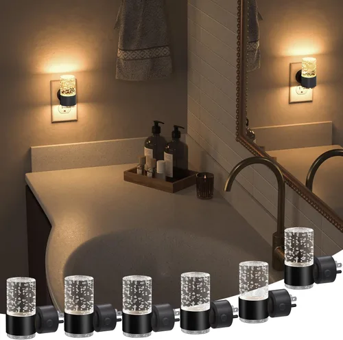Miniatura 21 de NIORSUN Luces nocturnas enchufables en la pared, regulables con 3 modos de color y sensor de encendido/apagado automático, luz nocturna ultradelgada