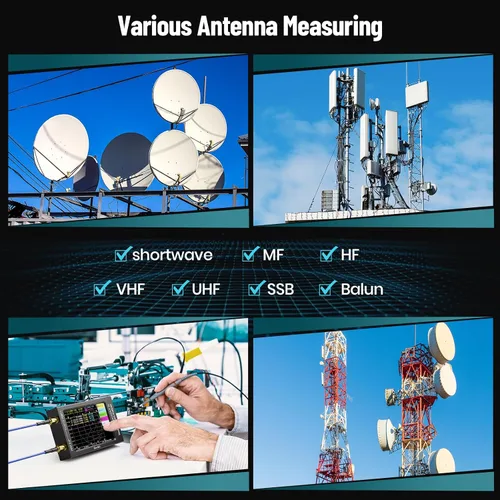 Miniatura 9 de Versión mejorada del analizador de red vectorial NanoVNA-F V2 50kHz-3000MHz HF VHF UHF VNA, analizador de antena con pantalla de 4.3 pulgadas