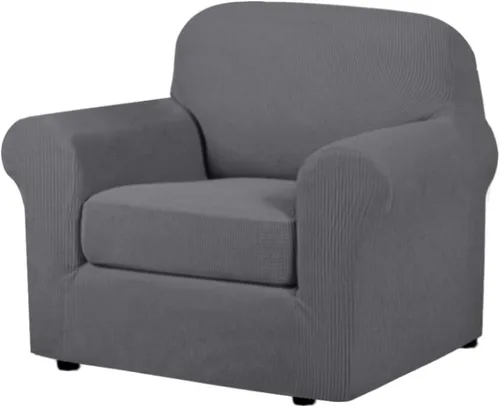 Miniatura 145 de H.VERSAILTEX - 3 fundas de sofá elásticas para 2 cojines de sofá. Fundas para muebles de sala de estar (funda base más 2 fundas de cojín de asiento)