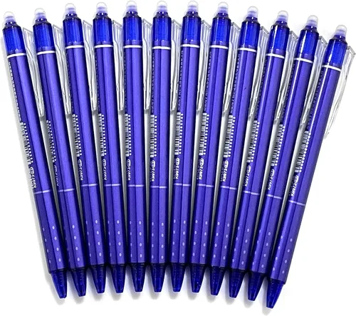 Miniatura 9 de sencoo Paquete de 5 bolígrafos de gel azul borrables retráctiles y borrables de tinta azul para estudiantes, papelería, oficina, premios escolares