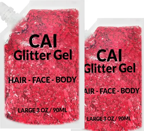 Miniatura 17 de Gel de purpurina para rostro, cuerpo y cabello, purpurina de Halloween para niños y mujeres, gel de grado cosmético de 3 onzas con luna y estrellas