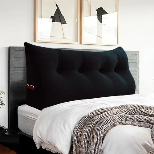 Miniatura 26 de Almohada de cabecero triangular - Almohada grande para cama de 3 en 1 como almohada de lectura en cuña, almohada grande para sofá o cama de día