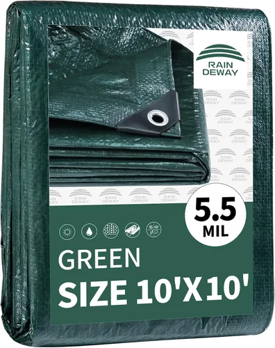 Miniatura 83 de RAINDEWAY Tarps - Lona impermeable de color azul de 4 x 16 pies de grosor, resistente a desgarros, multiusos, para techo, campamento, automóvil