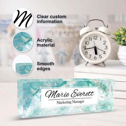 Miniatura 4 de Placa de nombre personalizada para escritorio, placa de nombre de oficina personalizada para escritorio, decoración de oficina personalizada