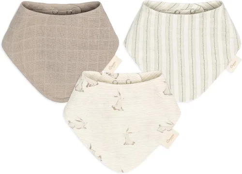 Miniatura 9 de Crane Baby Soft Baby Bib Set, 100% Cotton Muslin Baby Bibs, Soft and Absorbent Drool Bib For Babies
