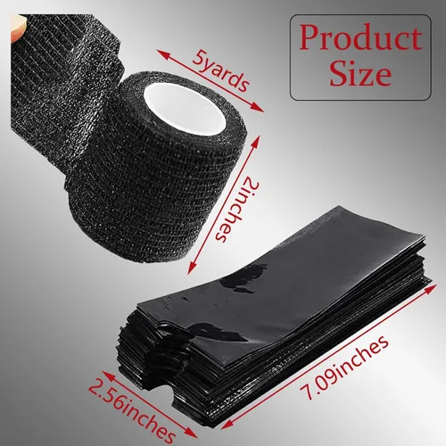 Miniatura 2 de Kit de cubiertas para pluma de tatuaje SOTICA con cinta de agarre y líneas redondas - 200 piezas de cubiertas para máquina de tatuaje, envoltura