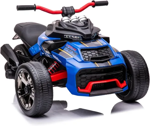 Miniatura 10 de POSTACK Moto de policía para niños de 24 V, vehículo eléctrico con batería de 3 ruedas para niños y niñas, vehículo de paseo con luces LED, música