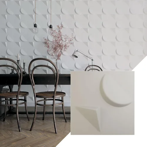 Miniatura 10 de Ekena Millwork WP12X12APWH 11 7/8 pulgadas de ancho x 11 7/8 pulgadas de alto Apollo EnduraWall Decorativo 3D Panel de pared cubre 0.98 pies