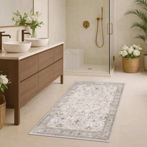 Miniatura 202 de Alfombra Boho Negra para Sala de Estar - Alfombra de Área Lavable de 10x14 Pies, Alfombras de Comedor para Debajo de la Mesa, Alfombra Suave de Pelo