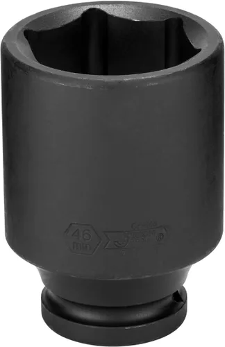 Miniatura 2 de Jetech Llave de vaso de impacto profundo de 3/4 pulgadas con diseño de 6 puntas, de 46 mm, de aleación de acero de cromo molibdeno tratada