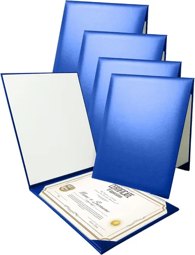 Miniatura 24 de Gradplaza Cubierta de diploma personalizada para graduación, documentos, soporte de diploma de certificado de cuero sintético liso