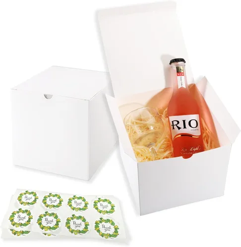 Miniatura 8 de Frantis Paquete de 24 cajas de regalo pequeñas de 3 x 3 x 3 pulgadas con tapas para cajas de regalo de fiesta, cajas de adorno, cajas de regalo