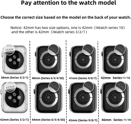 Miniatura 8 de compatible con Apple Watch de 1.496 pulgadas 1.575 pulgadas 1.654 pulgadas 1.732 pulgadas con funda para mujer, correa de metal con diamante