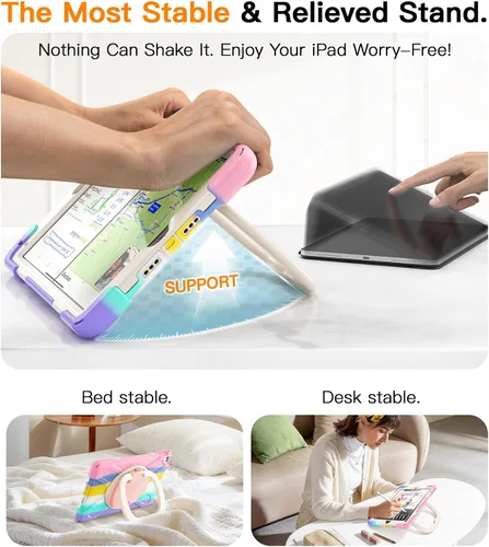 Miniatura 6 de BATYUE Funda para iPad de 6ª generación de 9.7 pulgadas 2018, iPad 5ª generación 2017, iPad Air 2/iPad Pro de 9.7 pulgadas, funda protectora a
