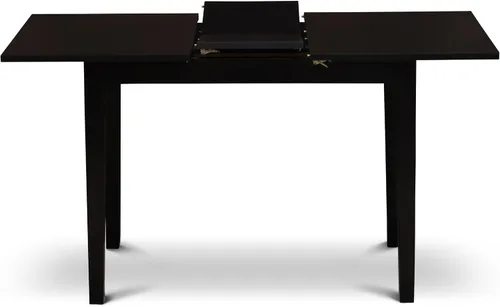 Miniatura 10 de East West Furniture NFAS3-BLK-09 - Juego de mesa de cocina de 3 piezas, incluye una mesa de madera y 2 sillas acolchadas de tela de poliéster azul