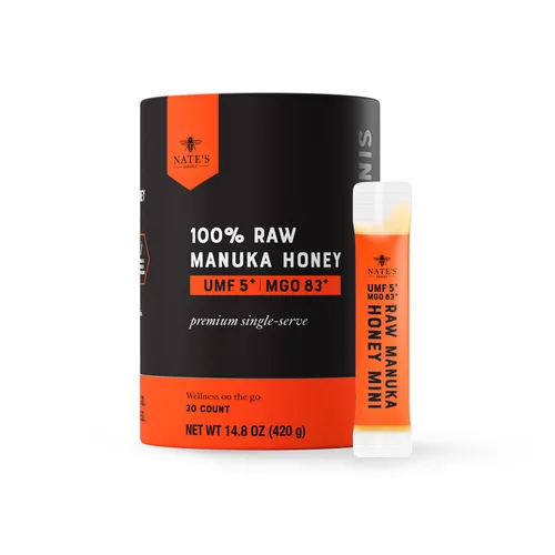 Miniatura 16 de Nate's Raw Manuka Honey New Zealand MGO 83+ Certificado UMF 5+ Botella exprimible de 13.2 oz