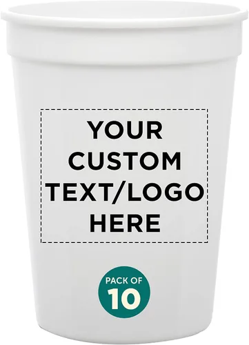 Miniatura 8 de DISCOUNT PROMOS Vasos de plástico personalizados + tamaño de 12 onzas + diseño de fiesta desechable + juego a granel (10, 50 o 100) ideal