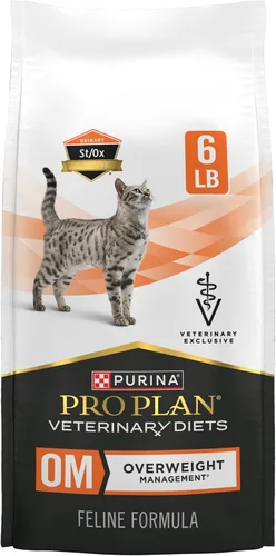 Pro Plan Veterinary Diets Purina OM - Alimento seco para gatos con fórmula felina para el manejo del sobrepeso, bolsa de 6 libras