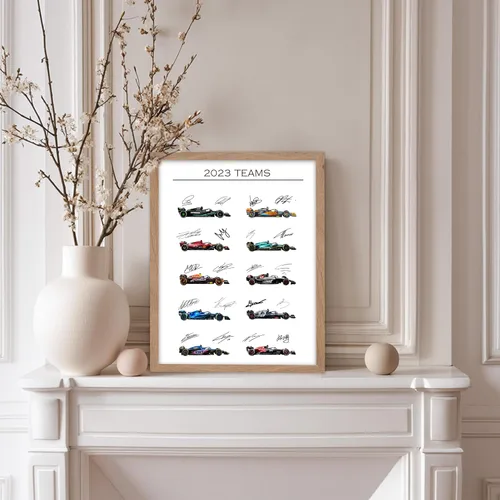 Miniatura 5 de Poster Master Póster de carreras de autos 2023, impresión de autos de carreras, arte de carreras de autos deportivos, regalo para hombres, mujeres