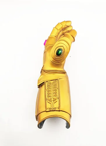 Miniatura 3 de Guante infinito de PVC iluminable para adultos guantes de guantelete de Iron Man Infinity Thanos dorados piedra infinita LED iluminada joya