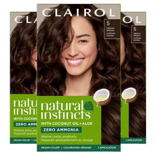 Miniatura 64 de Clairol Natural Instincts - Tinte semipermanente para el cabello, color negro azul 2BB, paquete de 1 unidad 2BB Azul Negro