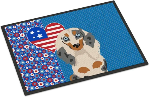 Miniatura 69 de Caroline's Treasures WDK5119JMAT Airedale Terrier USA - Tapete para interiores o exteriores, 24 x 36 pulgadas, tapete para puerta delantera