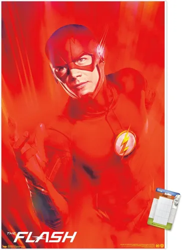 Miniatura 12 de Trends International DC Comics TV - The Flash - Póster de pared de arte clave, 14.725 x 22.375 pulgadas, versión enmarcada de madera de granero