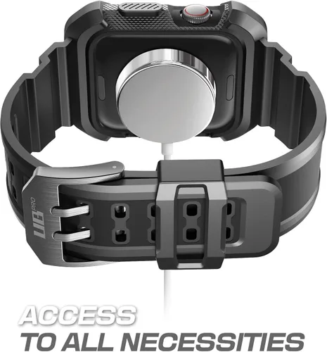 Miniatura 3 de SUPCASE Funda para Apple Watch 3 de 1.496 pulgadas con correa (Unicorn Beetle Pro), [antiarañazos] [protector de parachoques] resistente funda Negro