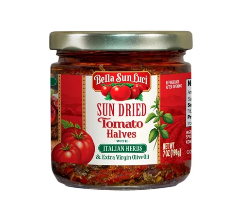 Miniatura 10 de 16 onzas Bella Sun Luci Tomates secos al sol cortados a la mitad en aceite de oliva
