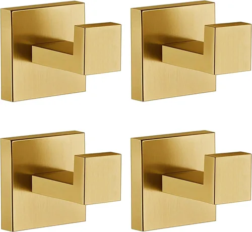 Miniatura 21 de Ganchos para toallas para baños, gancho negro mate para toallas de cocina y baño, gancho de acero inoxidable SUS304, ganchos resistentes para colgar
