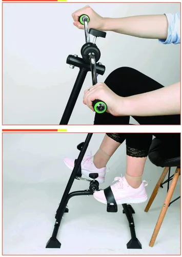 Miniatura 4 de Pedal ejercitador de bicicleta para manos, brazos, piernas y rodillas, equipo de fitness ajustable para personas mayores, bicicleta de pedaleo