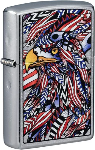 Miniatura 9 de Zippo Encendedor de bolsillo Eagles Dare - Encendedores recargables con tapa abatible a prueba de viento - Encendedores de bolsillo con diseño Cromo
