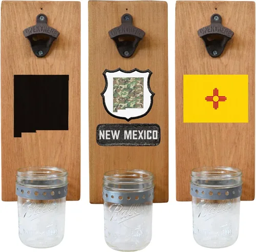 Miniatura 11 de Abrebotellas de cerveza de Massachusetts – Abridor de botellas hecho a mano montado en la pared con tapa – Regalo de cerveza para él o ella
