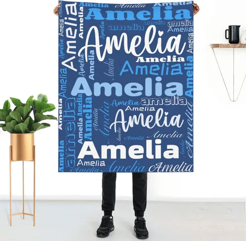Miniatura 10 de Mantas personalizadas con nombre para niños, mantas de bebé personalizadas para niñas y niños con nombre, mantas de bebé personalizadas con nombre