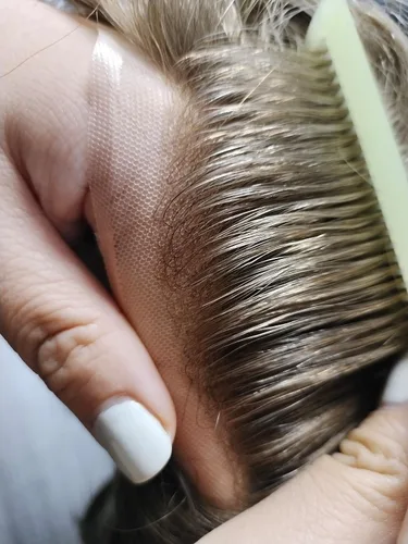Miniatura 4 de Tupé para hombre 100% cabello humano real europeo de 8 x 10 pulgadas, gorra base súper suave y transpirable, encaje francés completo de densidad #17