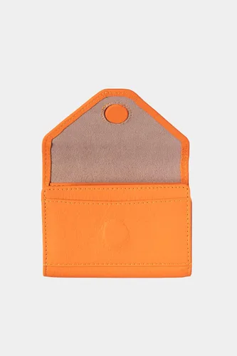 Miniatura 3 de grande Estuches para tarjetas 3639, Naranja, Tarjetero de cuero con cierre magnético, cartera pequeña de acordeón para mujer