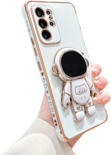 Miniatura 68 de phylla Funda de teléfono para Samsung Galaxy S22 Ultra de 6.8 pulgadas, funda de teléfono con soporte de astronauta chapado de lujo con bonito
