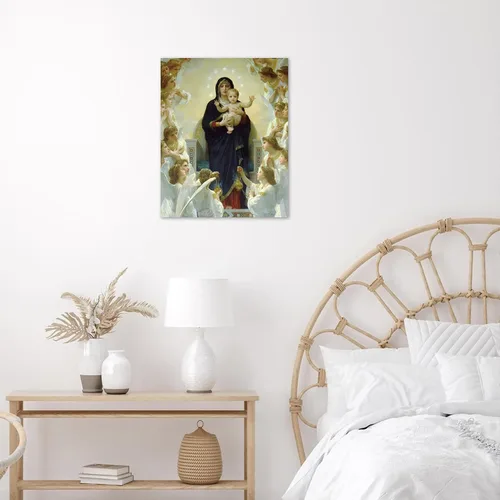 Miniatura 4 de LB Lienzo decorativo para pared, diseño de ángel y paraíso de Cristo Jesús en el cielo, impresiones en lienzo cristianas para sala de estar