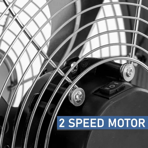 Miniatura 9 de Vie Air Ventilador de tambor de metal duradero de doble velocidad potente y silencioso de alta velocidad, 12 pulgadas de ancho