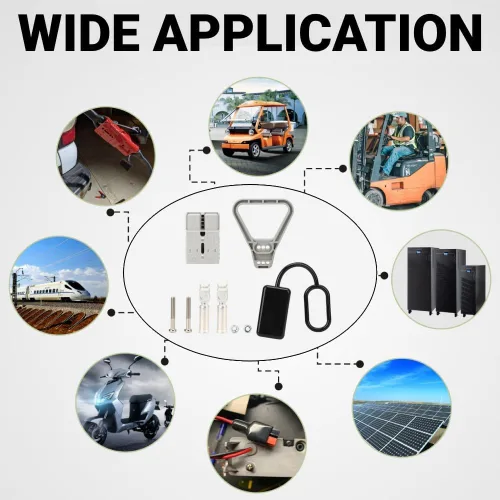 Miniatura 5 de Batería de 175 A CC 600 V Conector de alimentación Conector de enchufe de cable de puente Funda de batería Cubierta de sombrero de polvo Mango